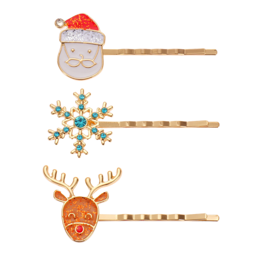 Horquillas Navideñas Doradas