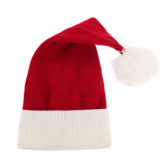 Gorro Navideño de Bebé de Punto Rojo