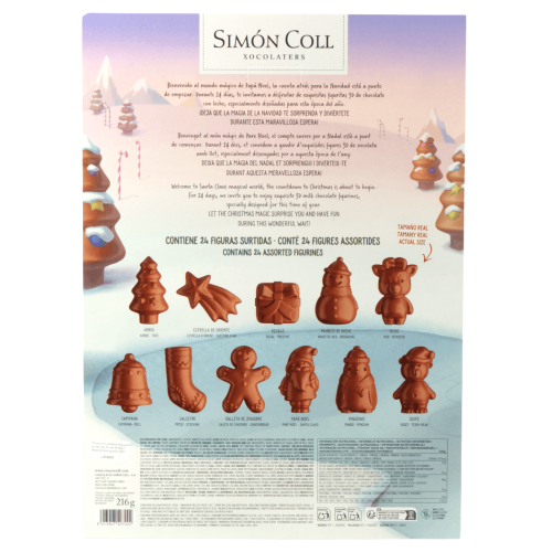 Calendario de Adviento de Chocolate con Figuras 3D