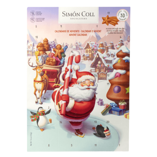 Calendario de Adviento de Chocolate con Figuras 3D
