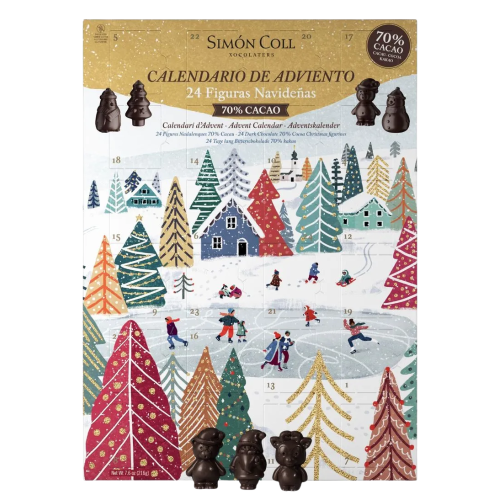 Calendario de Adviento Figuras 3D Chocolate Negro