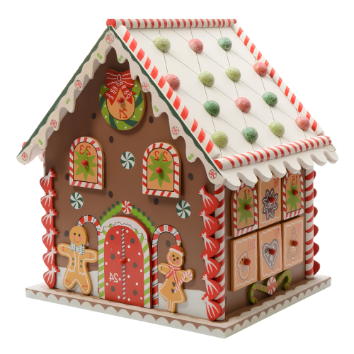 Calendario de Adviento Casita de Jengibre con Cajones