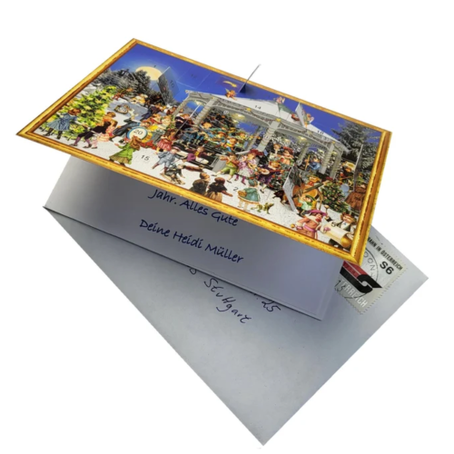 Calendario de Adviento de postal  "El pabellón"