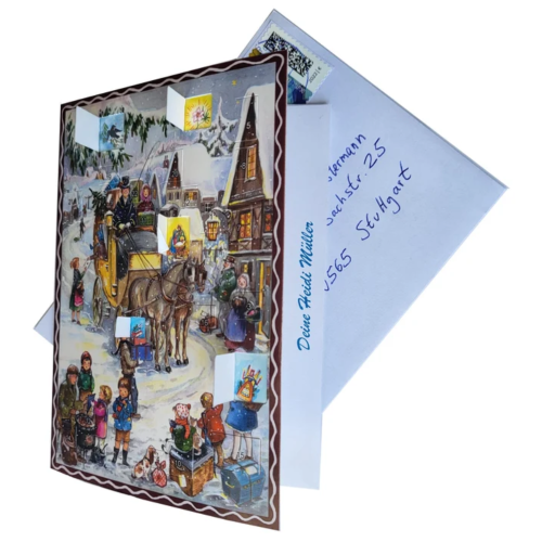 Calendario de Adviento de postal  "El carruaje"
