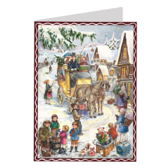 Calendario de Adviento de postal  "El carruaje"