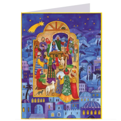 Calendario de Adviento de postal "Navidad en Belén"