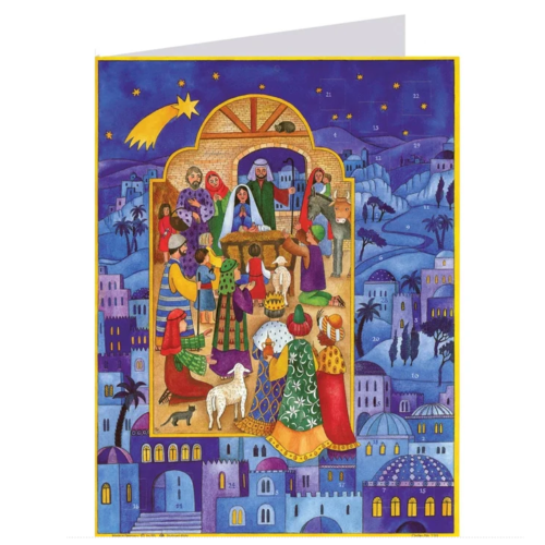 Calendario de Adviento de postal "Navidad en Belén"