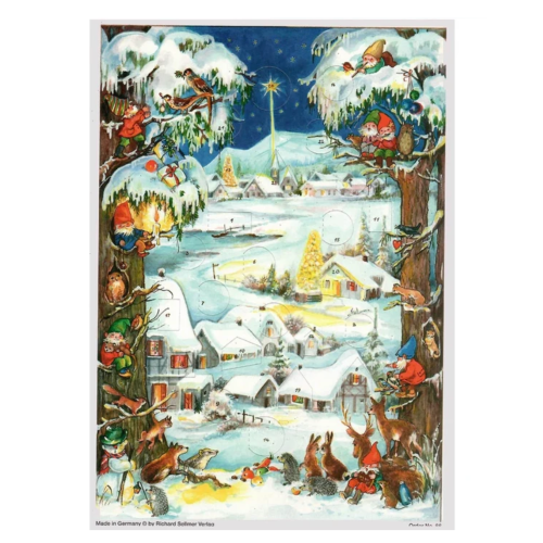 Calendario de Adviento A4 Pueblo invernal