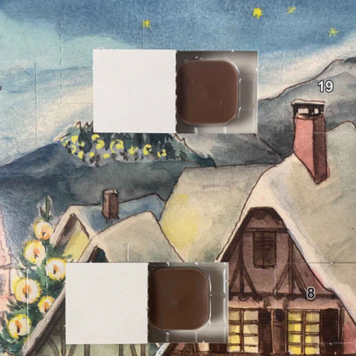 Calendario de Adviento de chocolate "Pueblo nevado"