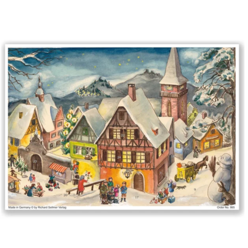 Calendario de Adviento de chocolate "Pueblo nevado"