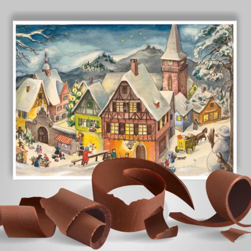 Calendario de Adviento de chocolate "Pueblo nevado"