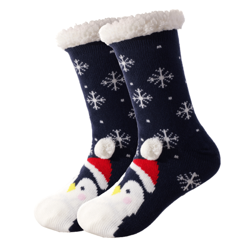 Calcetines Térmicos Azul con Pingüino para Adultos