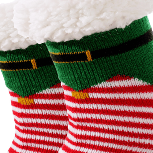 Elf-style Christmas socks for adults and children