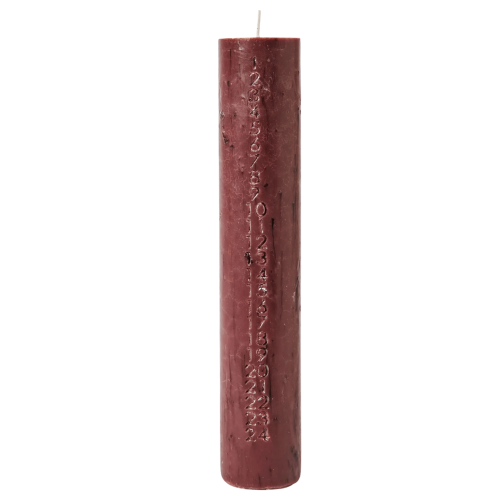 Vela de Adviento en Rojo Vino