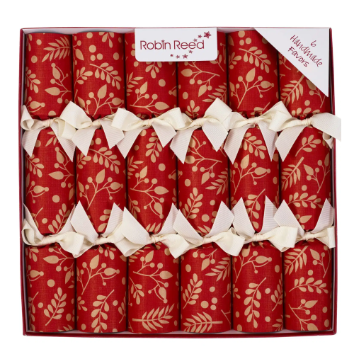 Crackers Navideños Rojos con Lazo