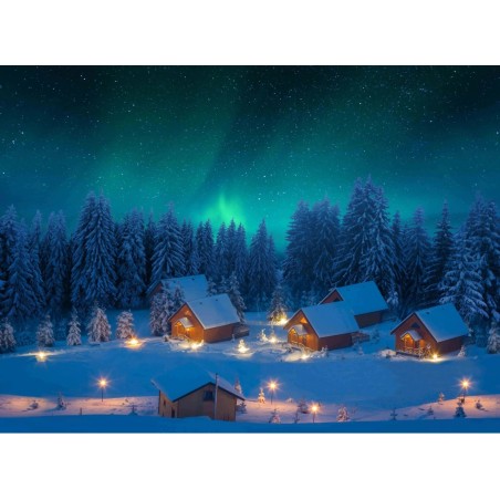 Background Lighted Canvas -Northern Light Effect 76X56 Cm
