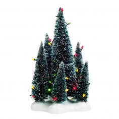 6 Trees on bases multicolour twinkling lights battery operat