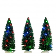 Tree 3 pieces multicolour lights battery operated - h14