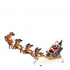 Santa sleigh battery operated - l34xw7xh15cm