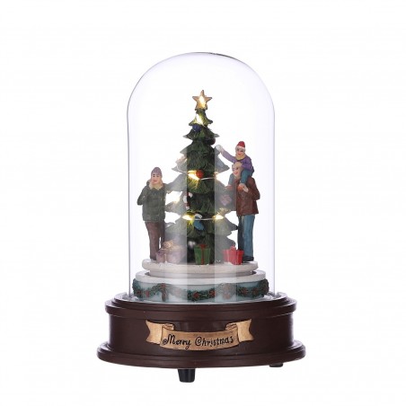 Globe with Christmas tree battery operated - l13