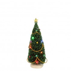 Christmas tree with flashing lights battery operated - h15cm