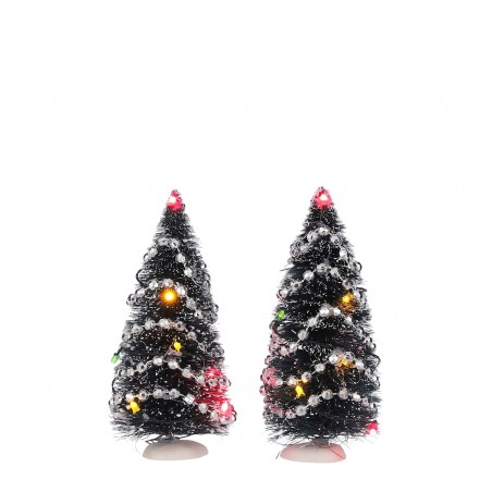 Tree with lights 2 pieces battery operated - h15cm