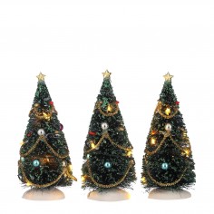 Christmas tree with flashing lights 3 pieces battery operate