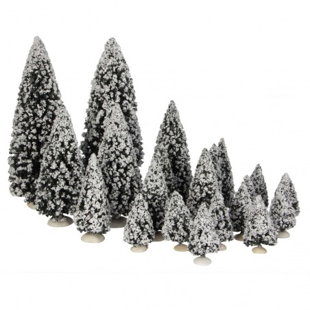 Evergreen tree assorted 21 pieces - h22xd8cm