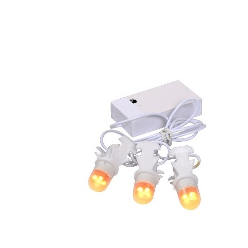Light bulb chain 3 pieces battery operated with adapter - l1