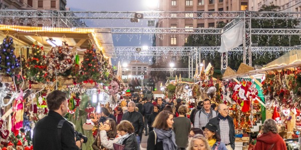 Santa Llucia la Feria de Navidad de Barcelona